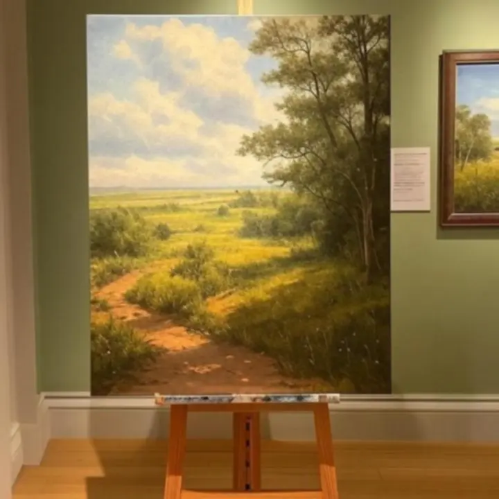 Promowane dzieło tygodnia wyeksponowane w przytulnym kąciku wypoczynkowym