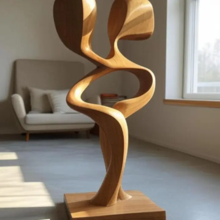 Wyróżnione dzieło sztuki zawieszone nad beżową sofą w przytulnym salonie